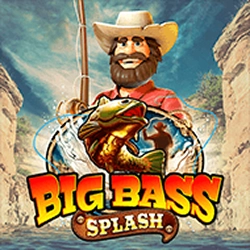 Big Bass Splash Angler mit Hut und Barsch