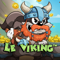 Le Viking Waschbär Maskottchen mit Hörnerhelm